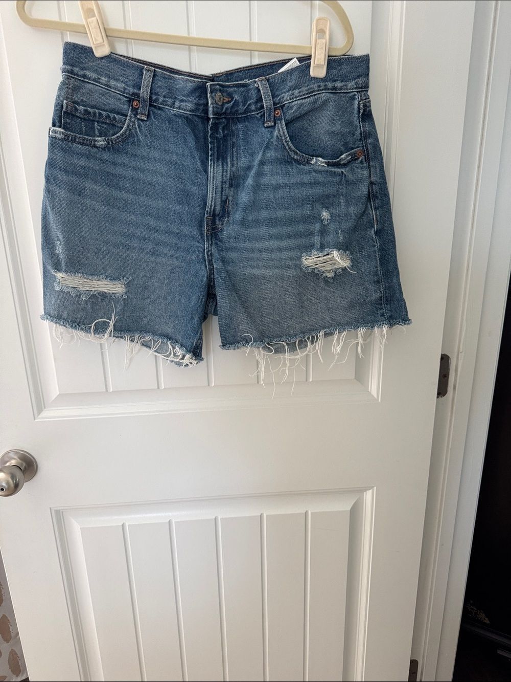 Old Navy Light Blue Distressed Denim Shorts
